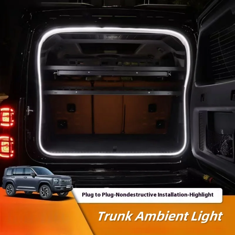 For Haval H9 2024 Car Trunk Light Ambient Decorative Atmosphere Lamp Led Flexible Strip Universal Ultra-bright Interior