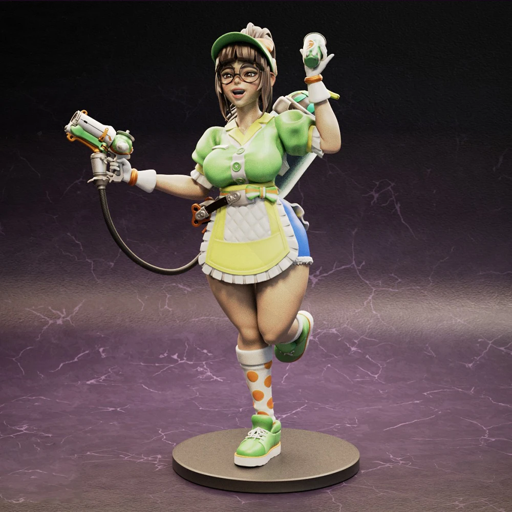 

Sexy Honey Dew Boba Girl 1/24 Scale Resin Figure Model Kit Diorama Unassembled Unpainted Doll 3D Printing DIY Statue Crafts Toy