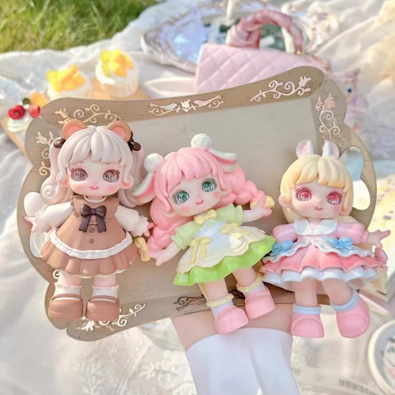 13cm Original Edition Jotoys Miana Tea Party In The Forest Series Cute Action Figure Toys Kawaii Anime Figures Dolls Toy Gift