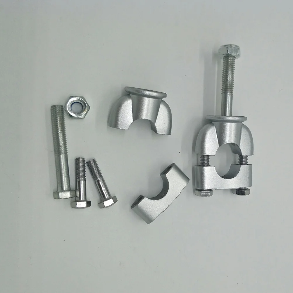 

2pcs Alloy Handlebar Riser Professional Motorbike Bar Clamp Adjustable Motorcycle Mounting Bracket Durable Metal Connectors