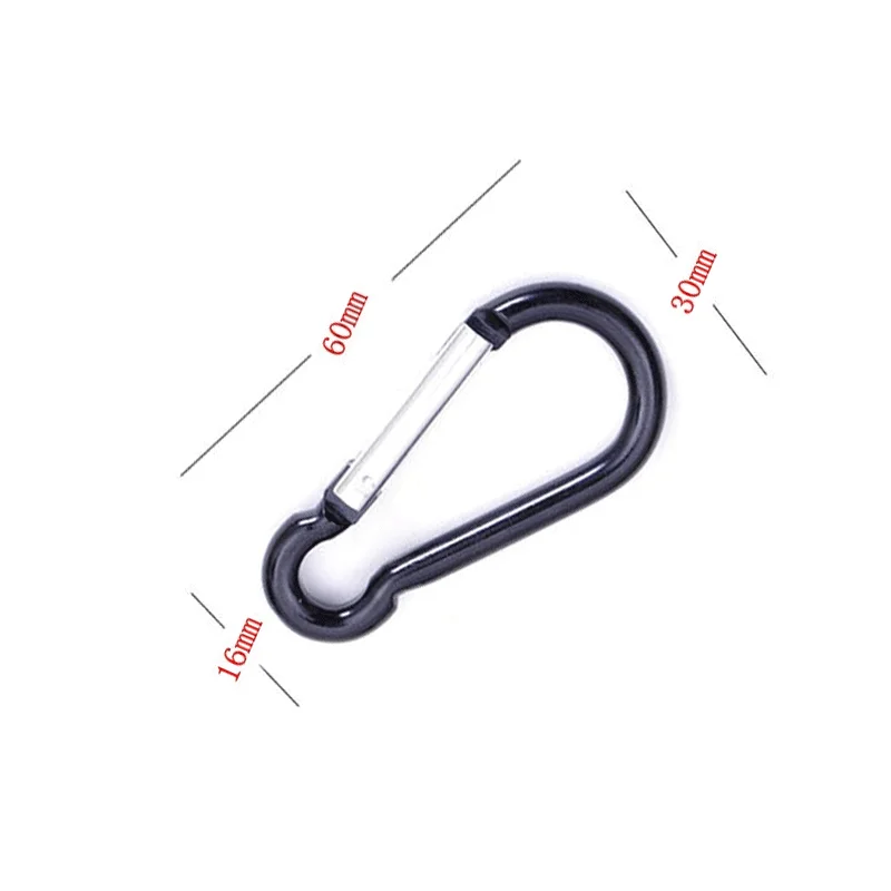 1-15PCS Spring Clasp Hook Aluminum Alloy Carabiner Spring Snap Clip Hooks Keychain Climbing Carabiner For Key Camping Tools