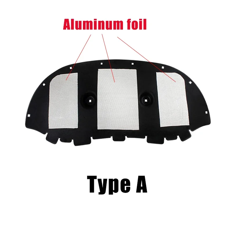 แผ่นผ้าฝ้ายฉนวนกันความร้อนฝากระโปรงหน้าสำหรับ Skoda KODIAQ 2017- 2021ฝาที่วางทัพพีความร้อนกันเสียงแผ่นฟอยล์อลูมิเนียม PET