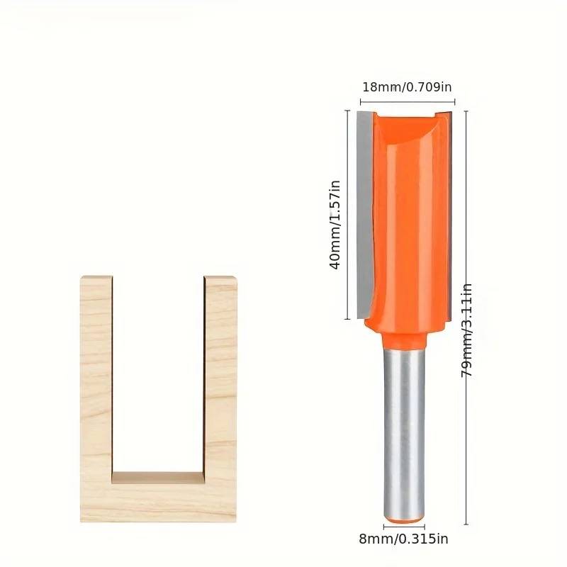  مجموعة لقم توجيه عرقوب 4 قطع 8 مم - لقم الحز ذات الحافة المزدوجة لأعمال النجارة، مثالية للتشذيب والتوجيه بدقة #5