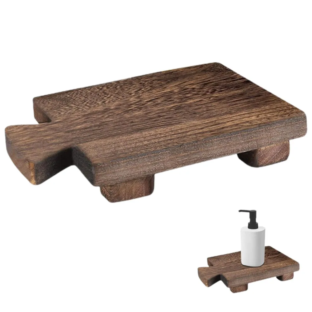 Soporte de Base de madera, soporte para bandeja de jabón, artesanía compacta, baño, cocina, decoración del hogar, almacenamiento, taburete pequeño, maceta