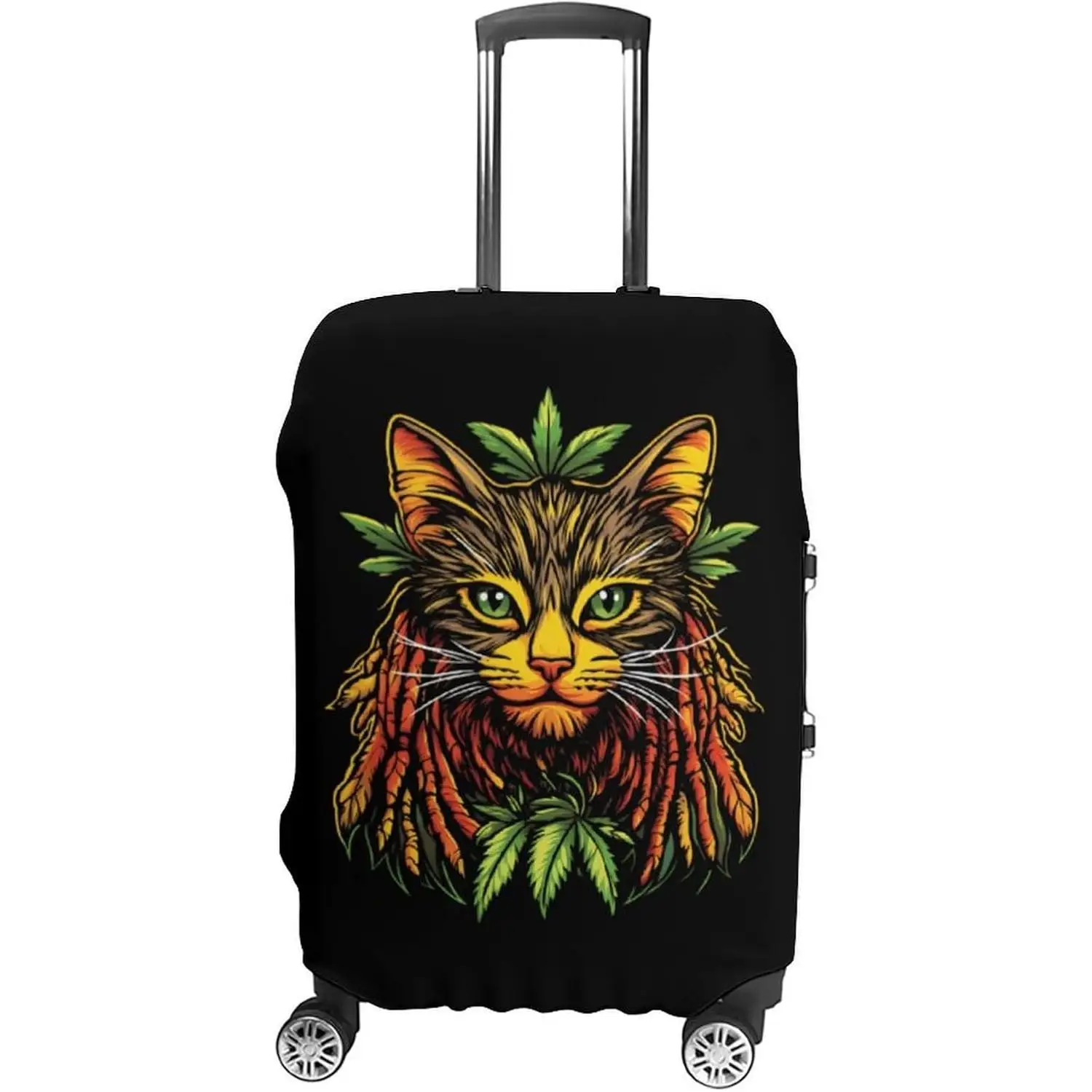 

Cat Weeds Printed Suitcase Covers for Luggage Washable Travel Elastic Luggage Cover Protector