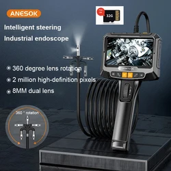 360 Degree Steering Industrial Endoscopy Camera Dual Camera 5 