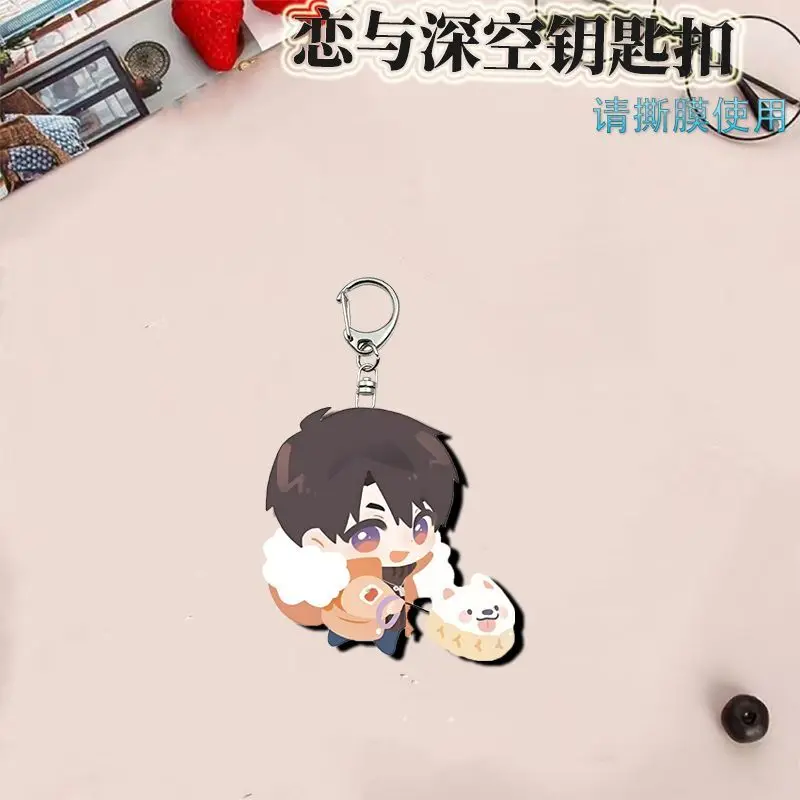 Love and Deepspace Caleb Rafayel Sylus Niedlicher Kawaii Anime Merchandise Schlüsselanhänger Hochwertiger personalisierter Cartoon-Rucksack-Anhänger