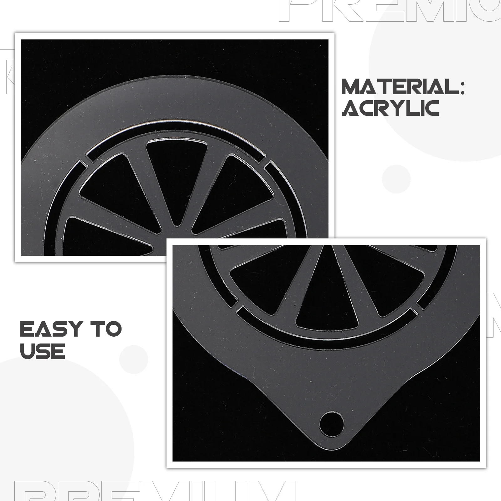 

Acrylic Coffee Stencil Reusable Latte Art Template for Cappuccino Hot Chocolate Cake Milk Tea Decoration