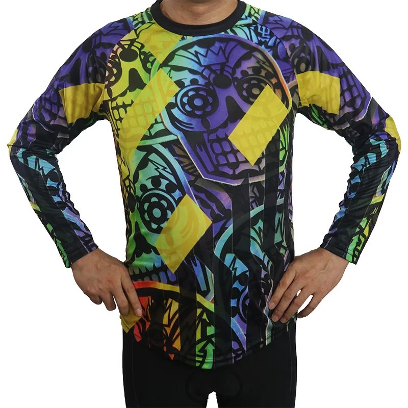 

Men Long Sleeve Motocross Shirts Road Wear Bike Motorcycle Jersey Downhill Bicycle Malliot Mountain Top Sport Ride Clothing