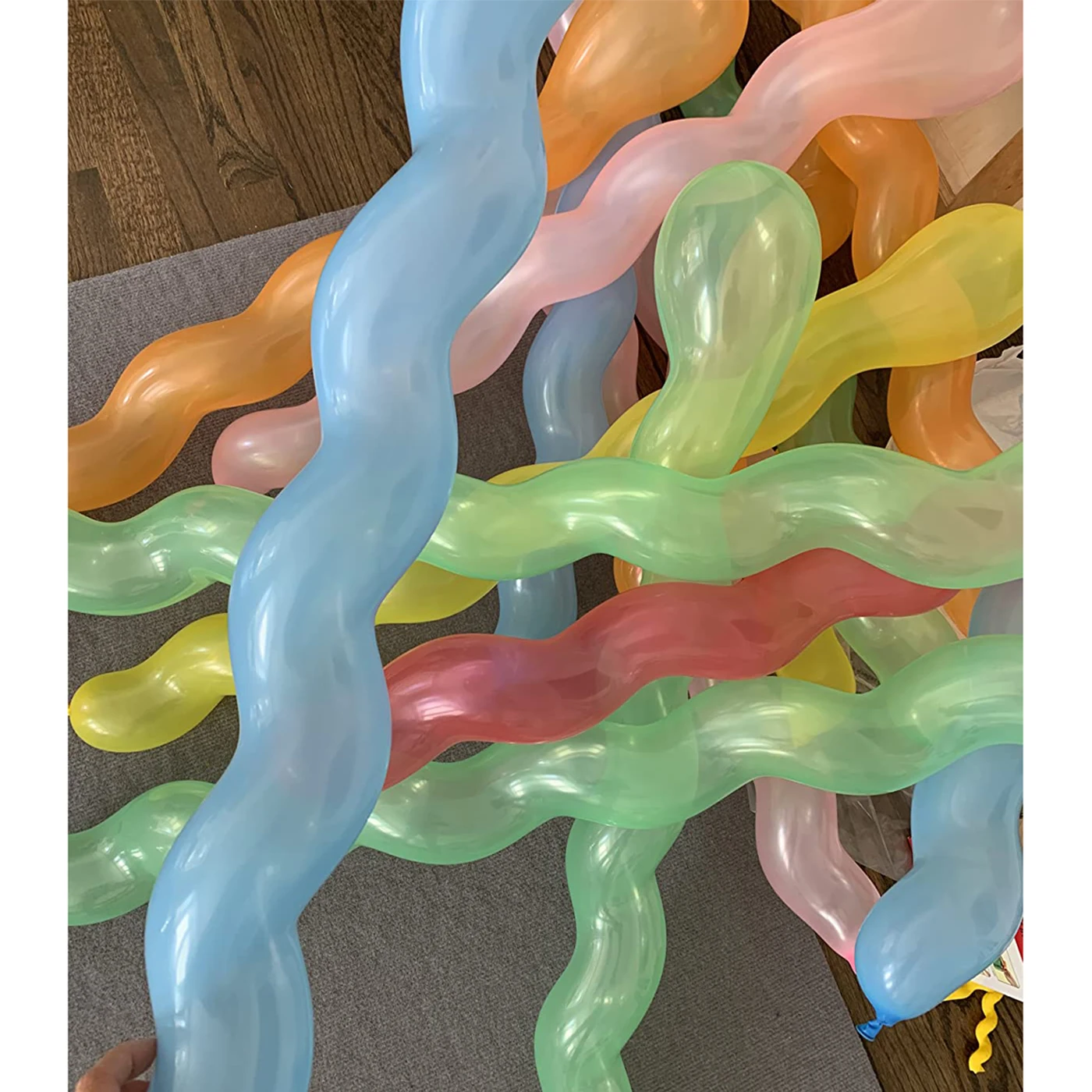 10/50 Latex-Spiralballons, einzigartig gefärbte, gedrehte Ballons, Dekorationen für Geburtstage, Hochzeiten, Feiertage und Partys – Detail 11