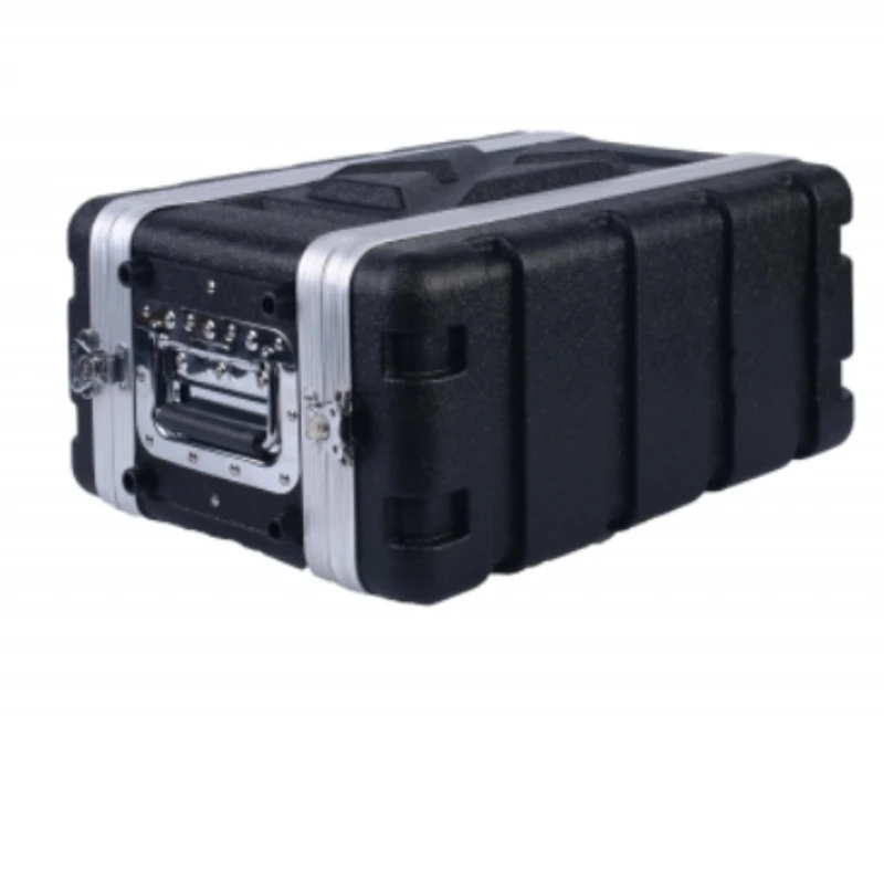 Large Shallow ABS Rack Case 4U Depth 8\'\'  with handle for Sound Equipment