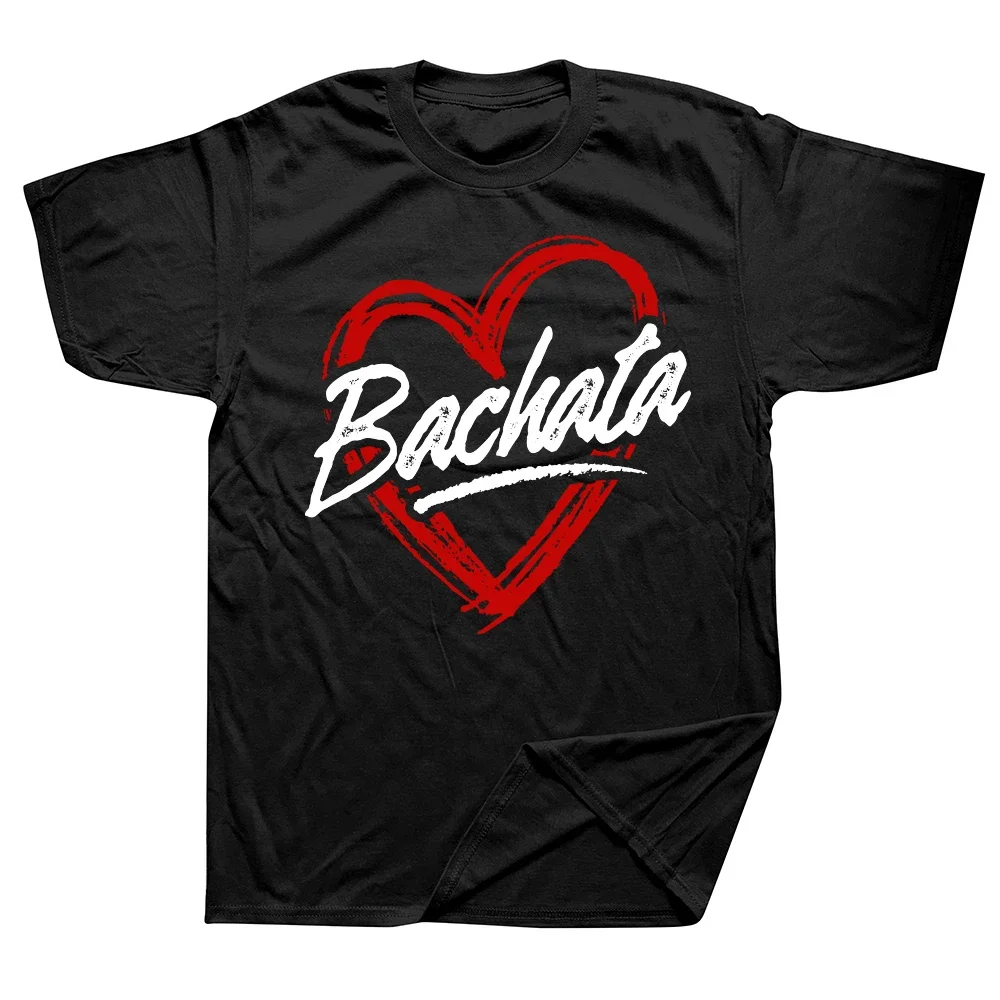 Camisetas divertidas de Bachata para hombre, ropa de calle de manga corta, de algodón, Harajuku, color negro, para bailar Salsa