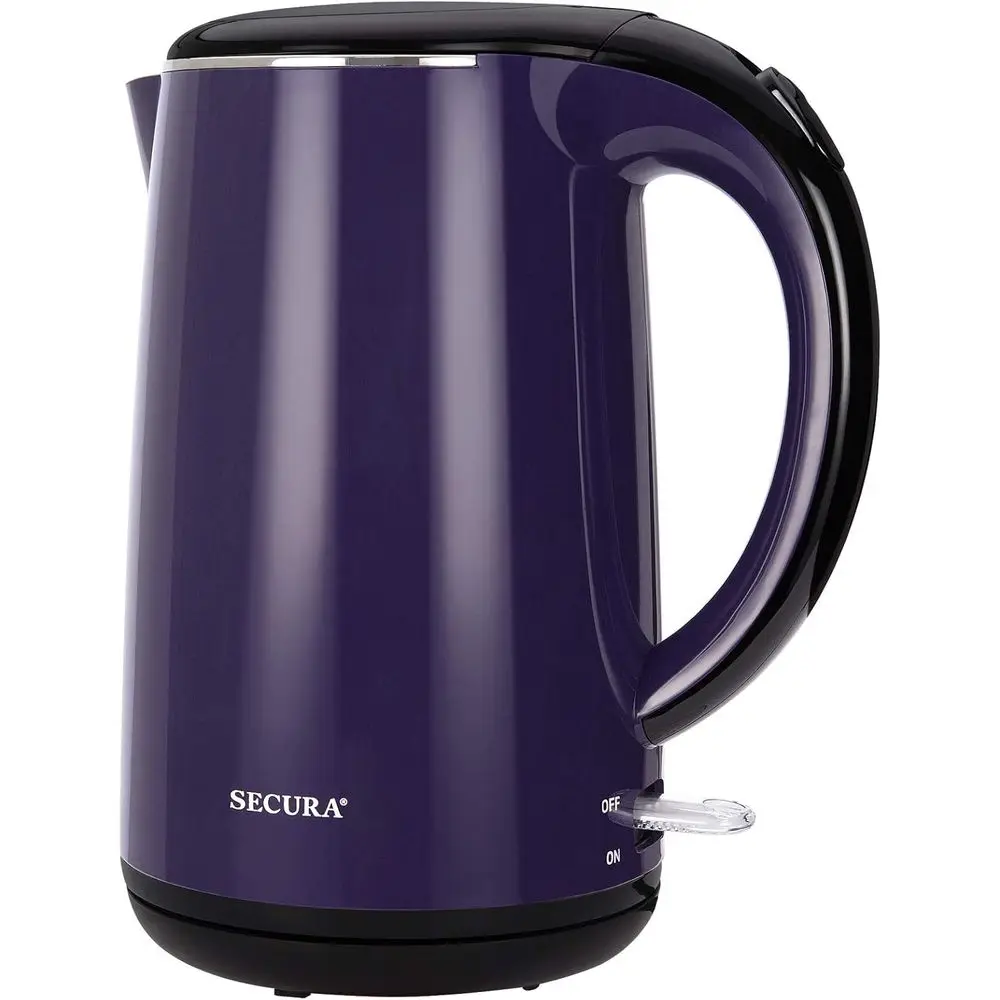 

Double Wall 1.8L Electric Water Kettle with Auto Shut-Off and Boil-Dry Protection