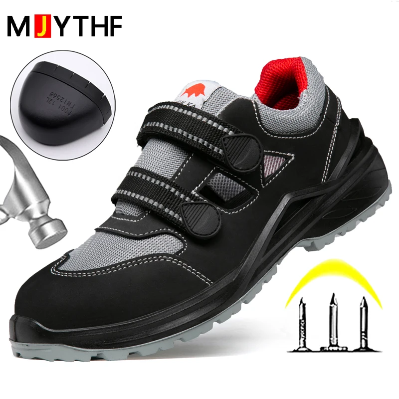 

Summer Safety Shoes Men Construction Site Work Shoes Wear Resistant Anti Slip Breathable Sandals For Men Indestructible Shoes