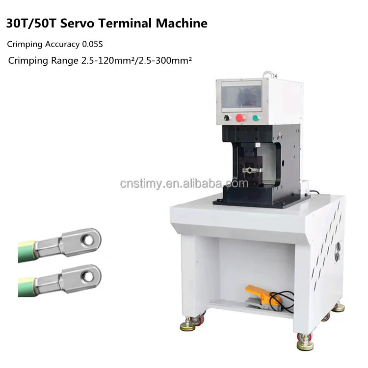 30T /50T Servo Motor Hexagon Terminal Cable Crimper Free Replacing Crimping Dies Terminal Machine