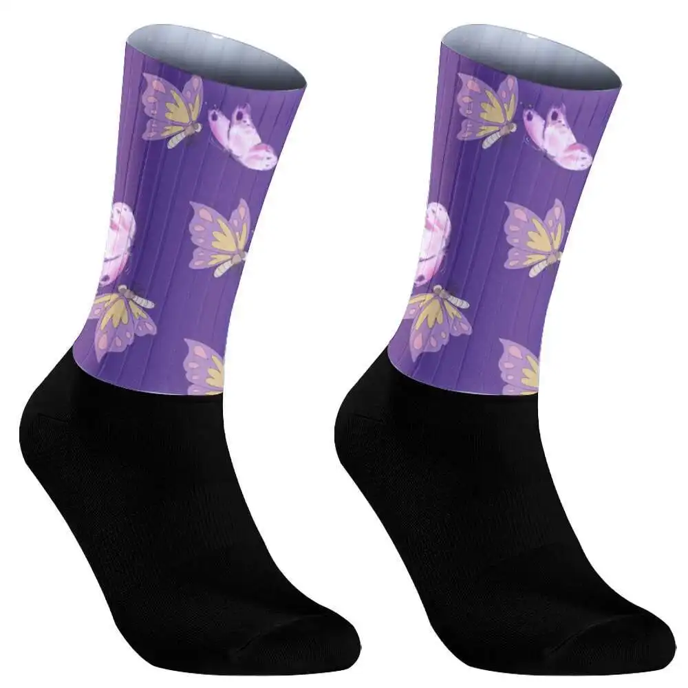 

Новинка 2024, мужские и женские носки для бега на открытом воздухе, велоспорта, соревнований, высококачественные профессиональные дышащие шоссейные носки для велоспорта