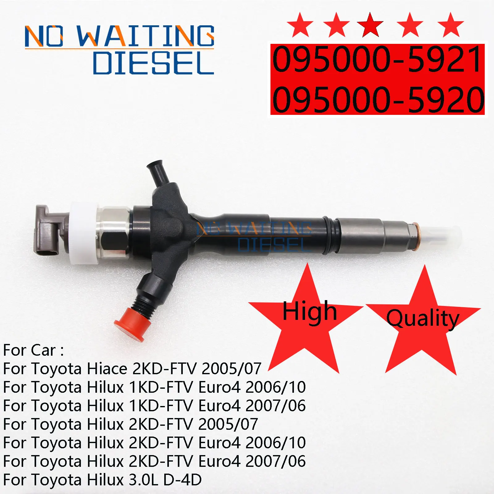 4 PCS 0950005921 0950005920 Injector Part Numbers 2367009070 236700L020 For Toyota Hilux 09500059219X 9709500592