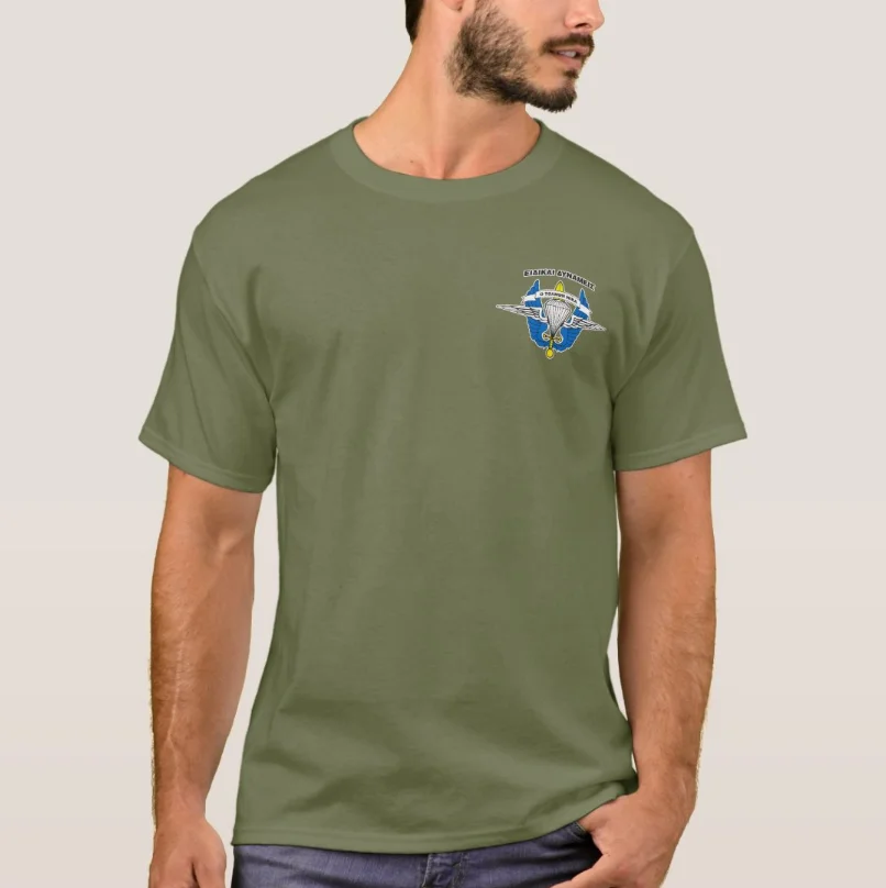 Greek Special Forces Insignia T-Shirt 100% Cotton O-Neck Summer Short Sleeve Casual Mens T-shirt Size S-3XL