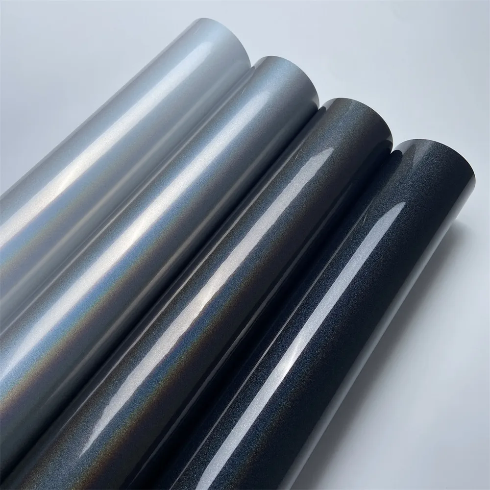 Glossy Vinyl Wrap Film Psychedelic Diamond Rainbow Chrome Bubble Free Car Stickers Vinyl Motorcycle Phone