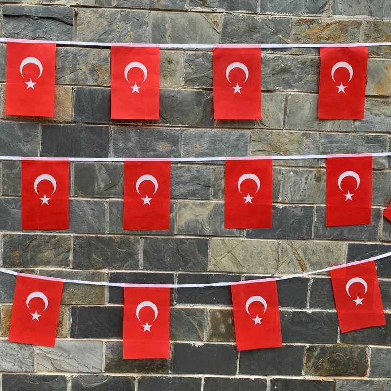 Türkiye flag 14x21cm 20 pieces/set Türkiye banner festival party indoor and outdoor decoration