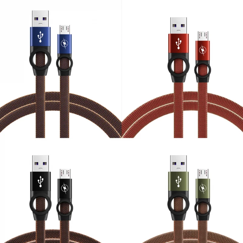 Kabel USB typu C do szybkiego ładowania płaski kabel 1M USB C dla Huawei, Xiaomi, Samsung, Oppo, OnePlus