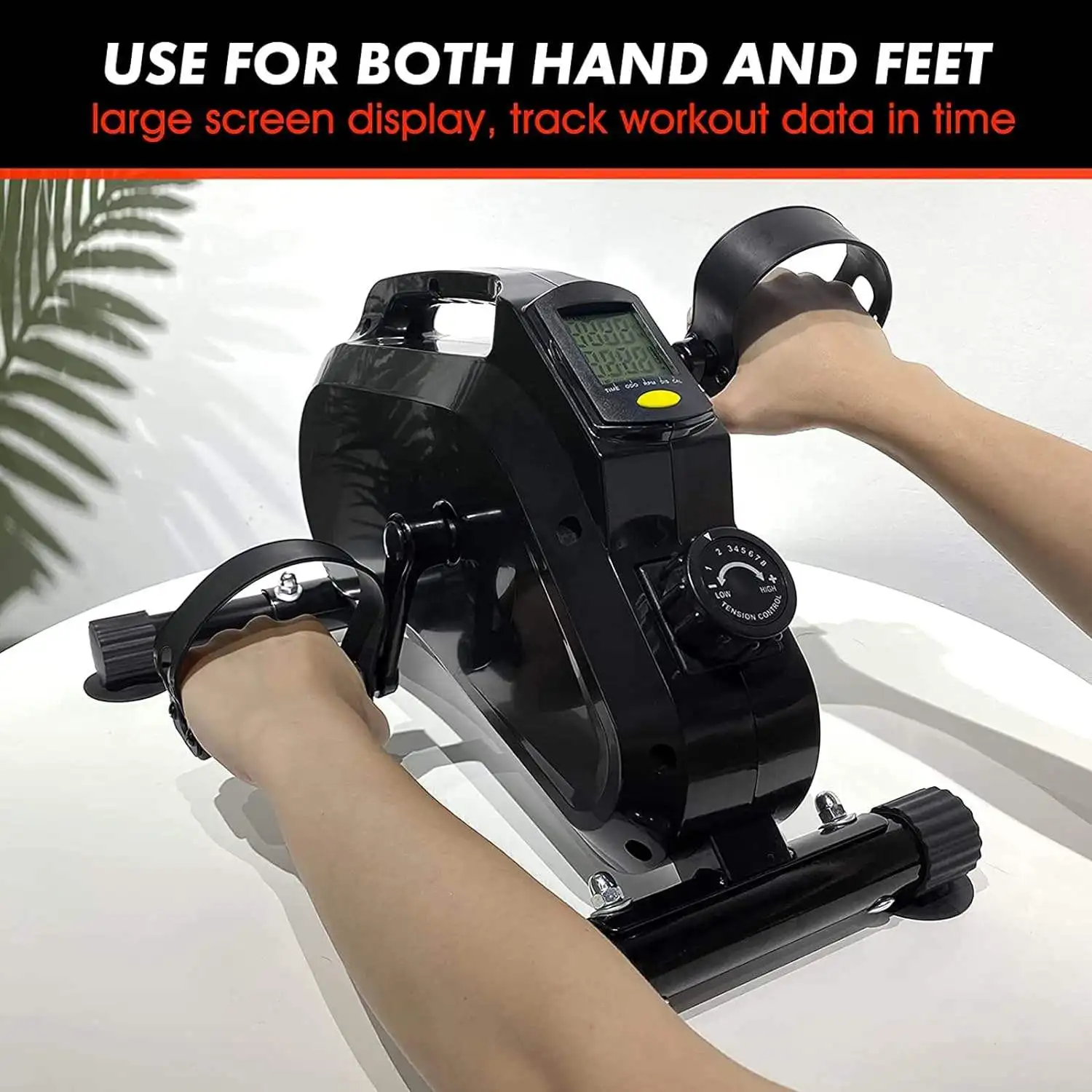 

Magnetic Under-Desk Mini Exercise Bike Home Gym Elliptical Stepper with Electronic Display