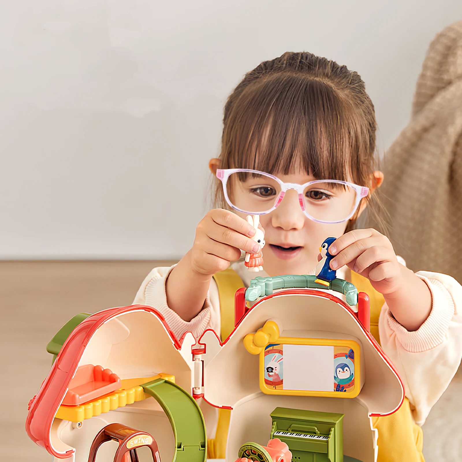 

Glasses for Reusable Children Eyeglass Kids Clear Safety Daily Use Portable Reusable Eyeglass Study Children