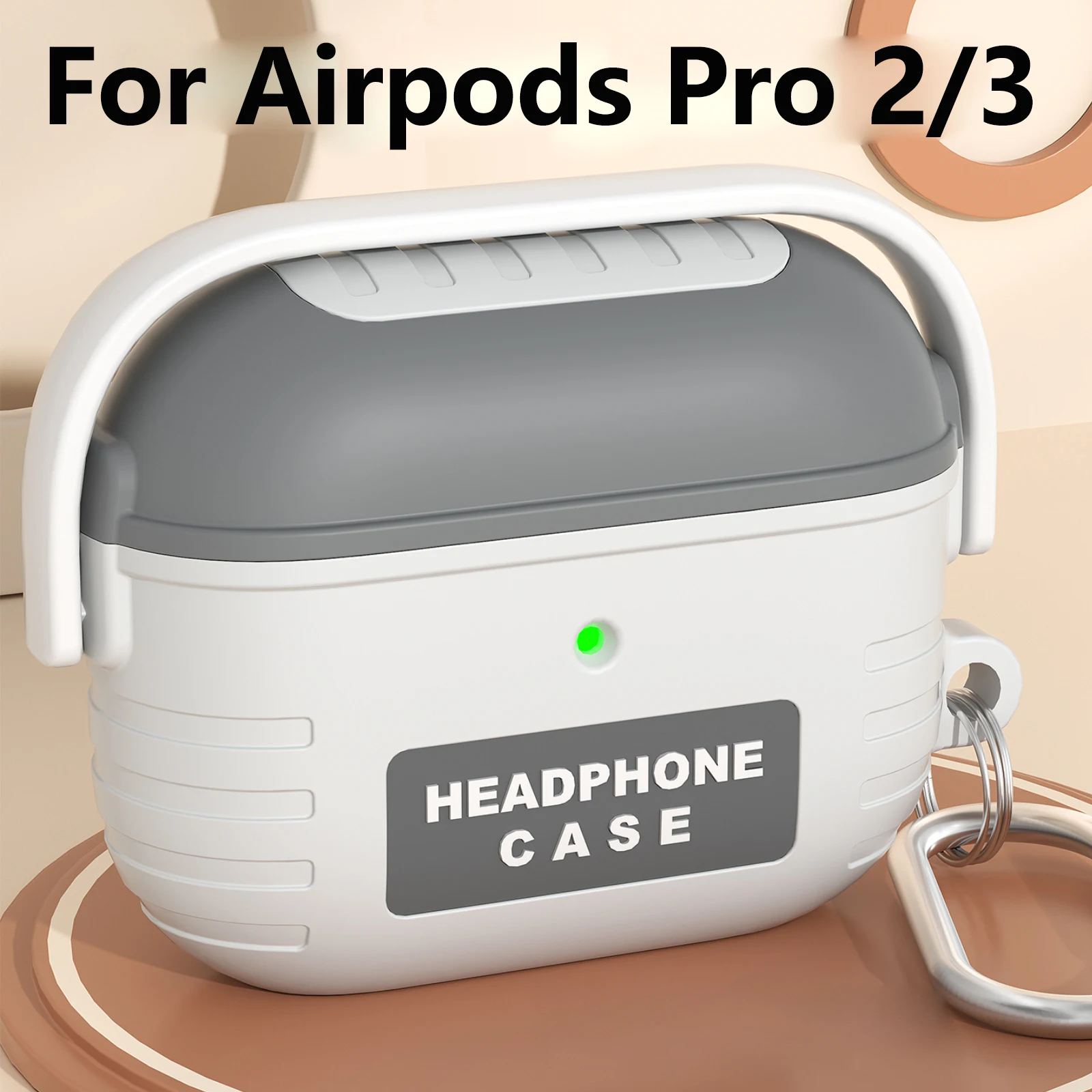 Luxury Switch Earphone Case For Airpods Pro 2 3 Case Shockproof Cover For Apple Air pods Pro 2 3 Cases Accessories Keychain