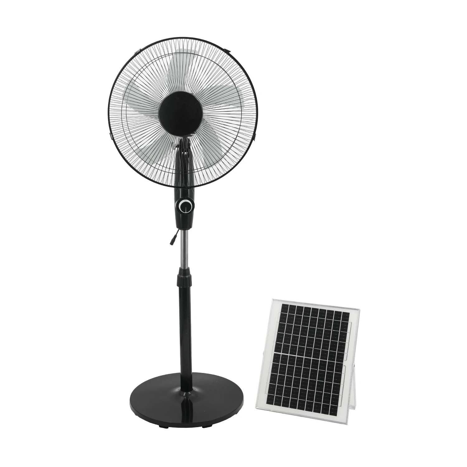 مصنع المورد المحمولة المحمول مروحة للطاقة الشمسية قابلة للتعديل مروحة قابلة للشحن 16 بوصة مروحة أرضية التخييم