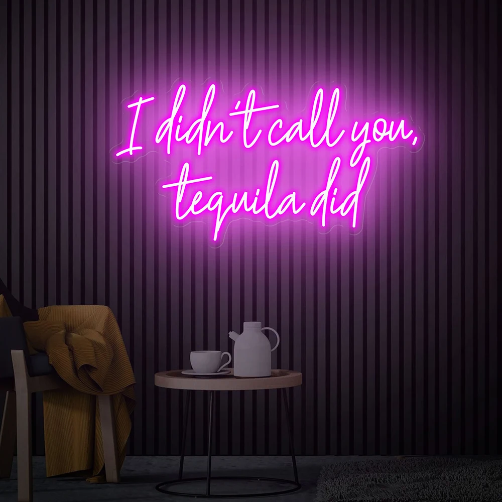 LED Neon Light Sign para Decoração de Bar, eu não chamei você quer, Home Signs personalizados