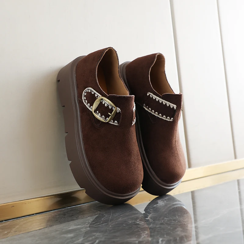 

Лоферы, универсальные повседневные женские туфли на толстой подошве, обувь для улицы, XX11