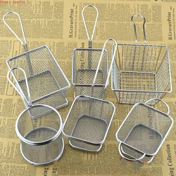 Mini Stainless Steel Frying Basket, Filter Screen, Snack, Dim sum, Basket Frame, Commercial Small Frying Basket