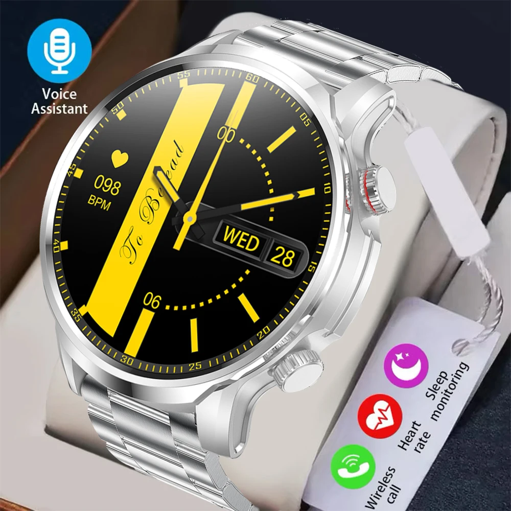 

Men's New Smart dual Bluetooth chip call Watch Supports Heart rate Monitoring And Built-in Voice Assistant 1.92-inch Watch