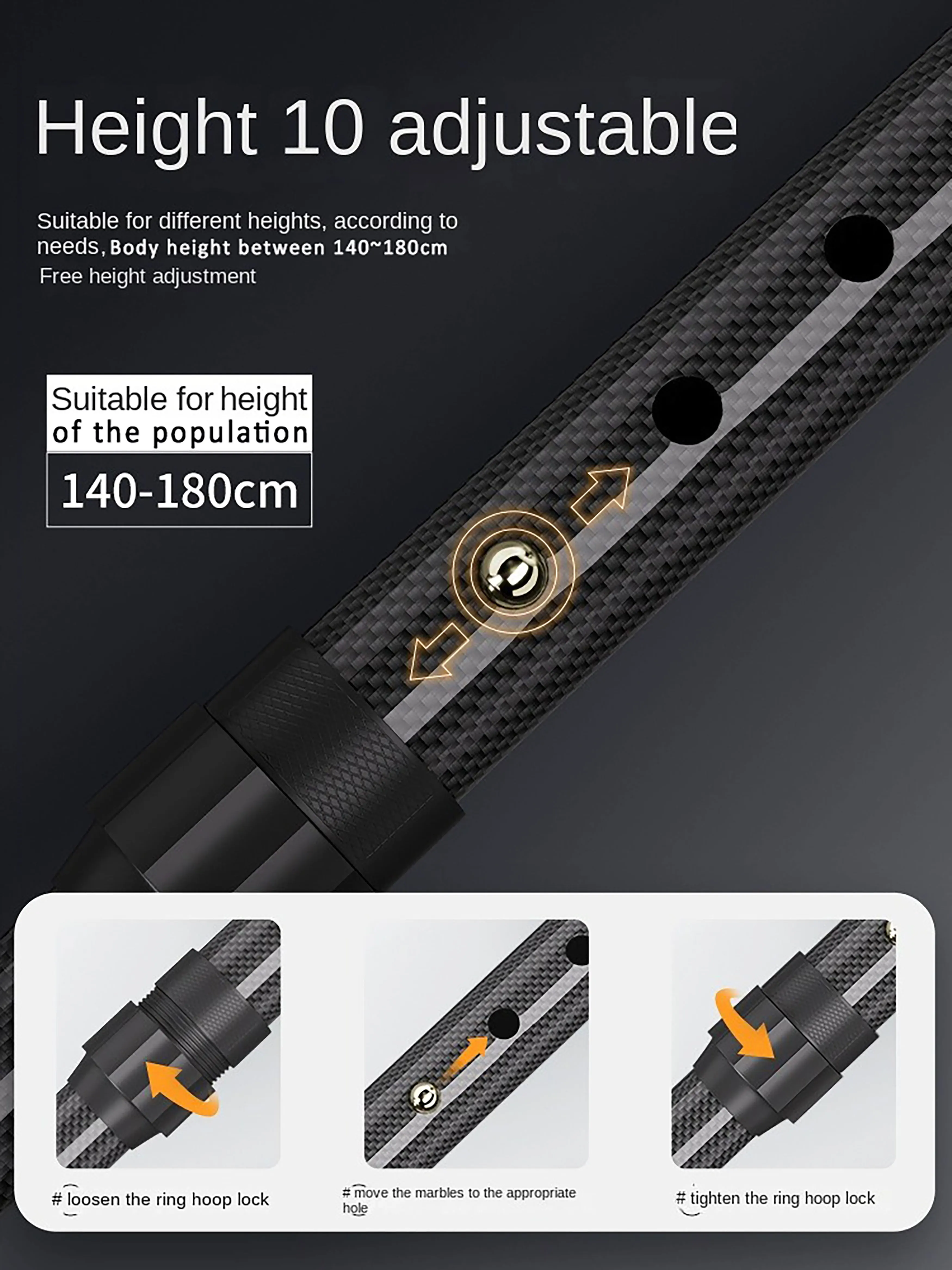 Carbon Fiber Folding Extendabl - Trekking Pole Carbon recension och pris