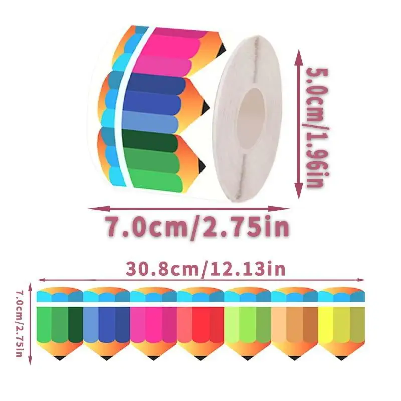 ملصقات السبورة الملفوفة بالقلم الرصاص، ملصقات حدود الغرفة المزخرفة، ملصقات زخرفية مصنوعة يدويًا #6