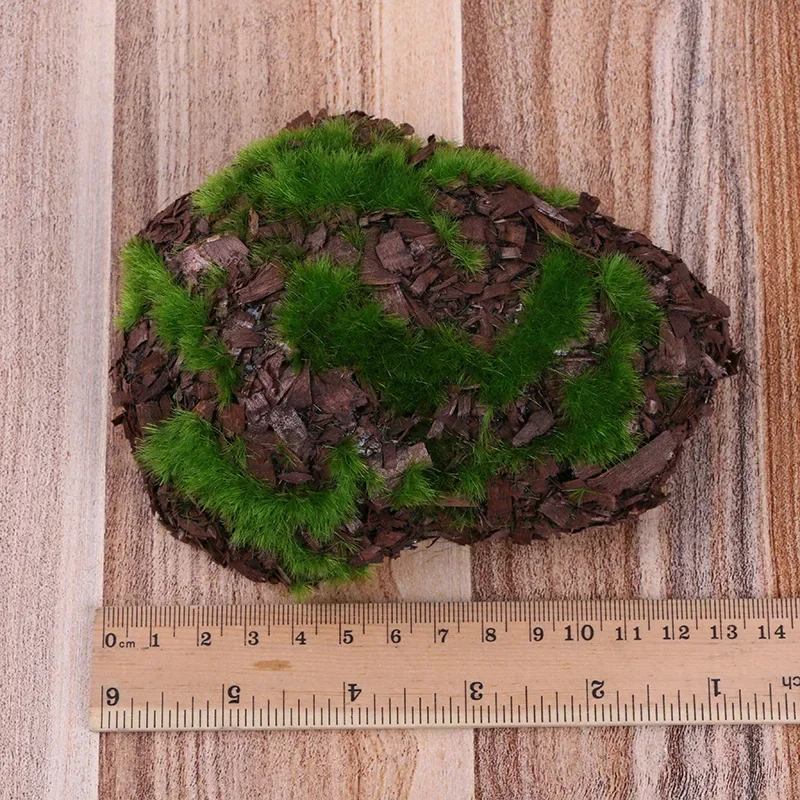 Fake Rock Green Foam Moss Stone, Artificial Flower, Wood Chip, Micro Landscape, Grass Plant, Pet Toy, Home Garden Decoration, 6P - Image 5