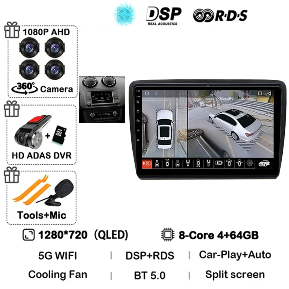 Car Radio For Seat Ibiza 2016 - 2017 2K Android 16 Multimedia Video Player GPS 4G CarPlay Auto Wireless Stereo No 2Din image 3