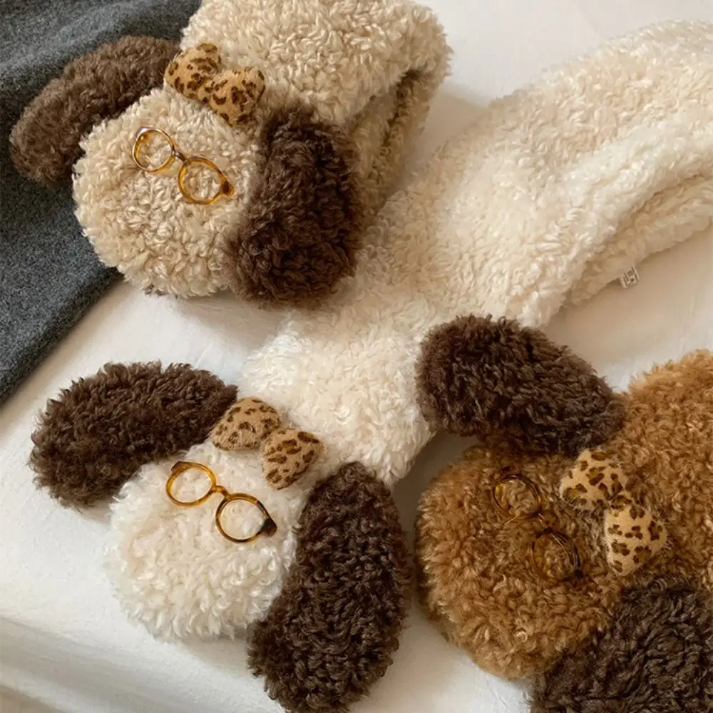 

Милые вязаные очки, шарф для щенка, утепленный шарф с ягненком, теплая шерстяная шаль для собак, осень-зима