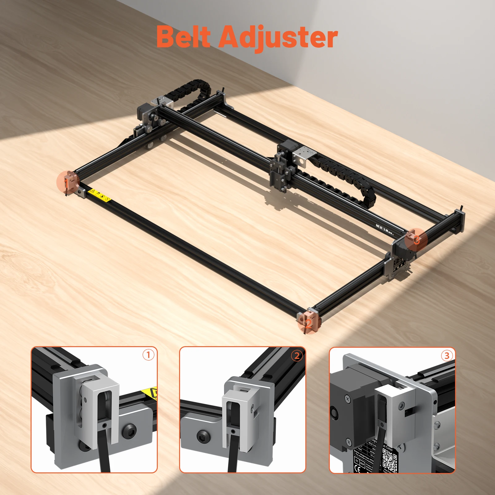 NEJE 3 Max 80W CNC Metal Laser Engraver 32-bit Dual MCU Laser Cutter Wood Etching Engraving Tool Bluetooth Offline APP Control