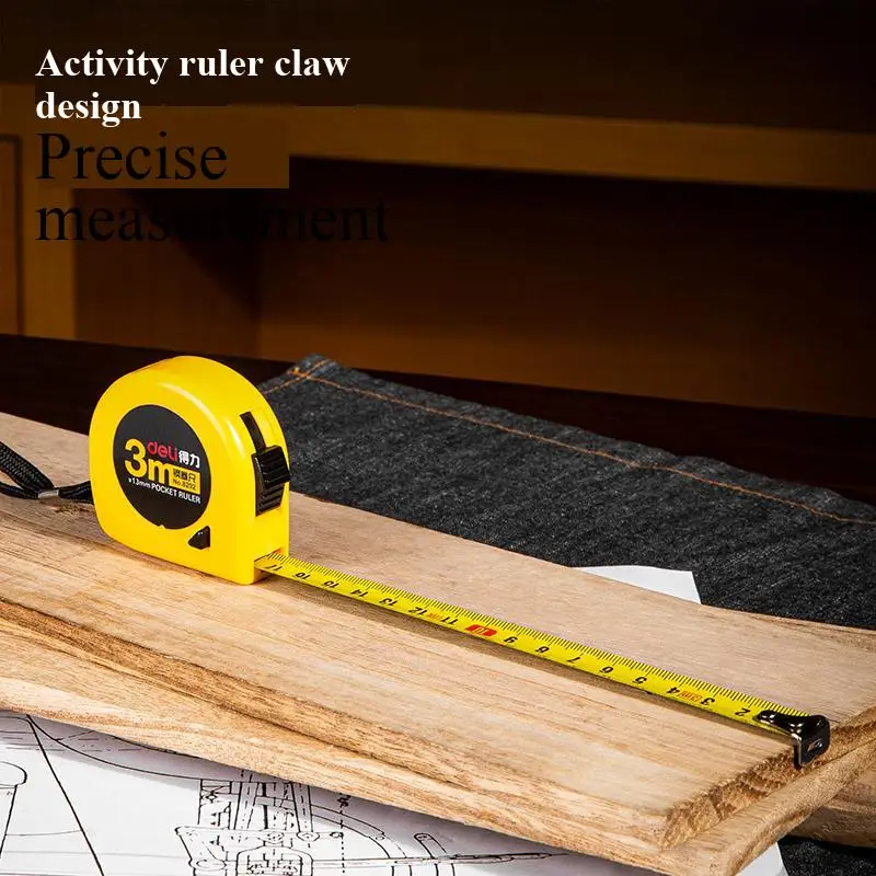 Deli 8202 8203 Régua de bolso Fita elétrica 3m 5m Comprimento 13mm 16mm Fita de largura Réguas flexíveis