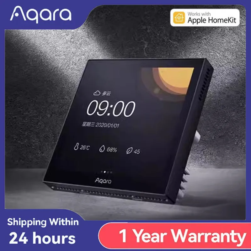 

Original Aqara Smart S1 Scene Panel Switch Touch Screen HomeKit Voice/Light Control AI Switch Work with aqara Home App Homekit