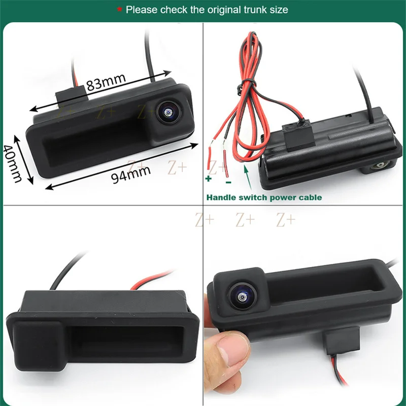 Z+  Vehicle Reverse Backup Trunk Handle Camera For Ford Fiesta ST Focus Land Rover