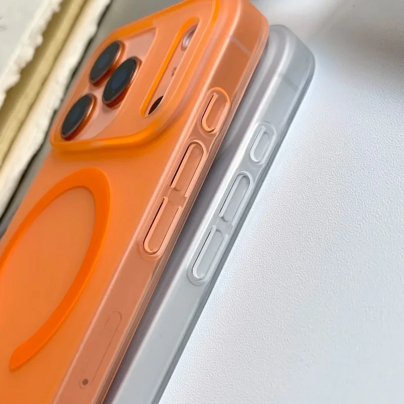 초박형 무광 PC 하드 마그세이프 마그네틱 케이스 아이폰 17 에어 16 15 14 13 12 프로 맥스 플러스 충격 방지 반투명 커버