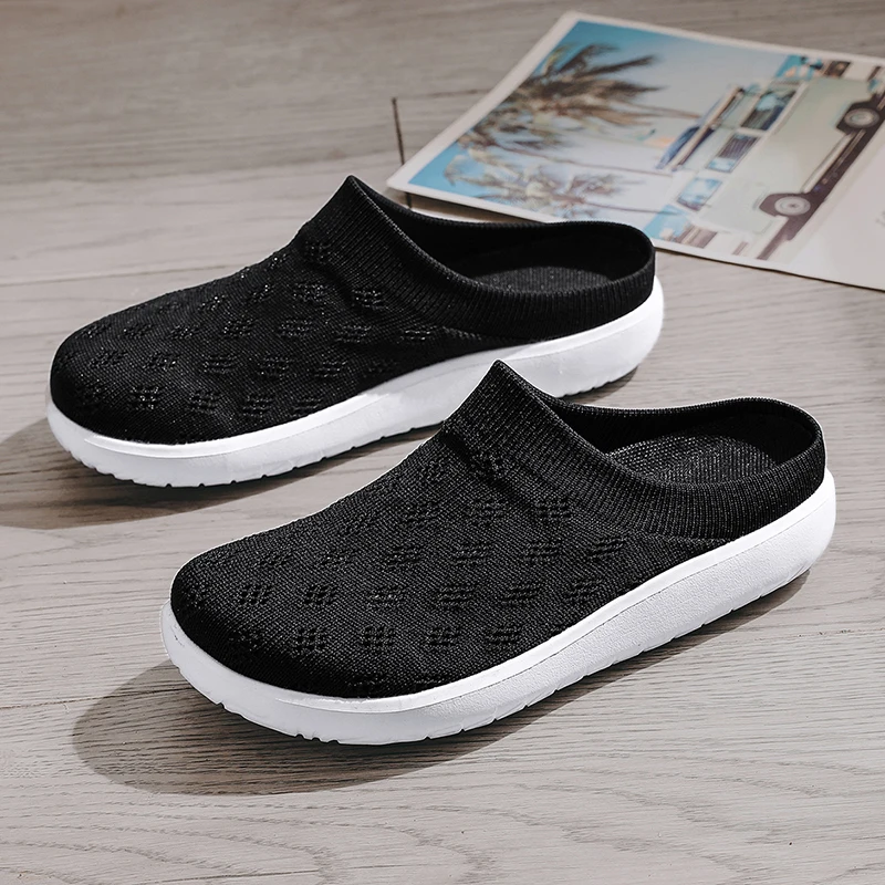 Men's Wide Toe Shoes Baotou Semi-Slippers Men's Summer Thin Net Breathable Soft-Soled Leisure Sports Shoes Outdoor Hiking Shoes image 2
