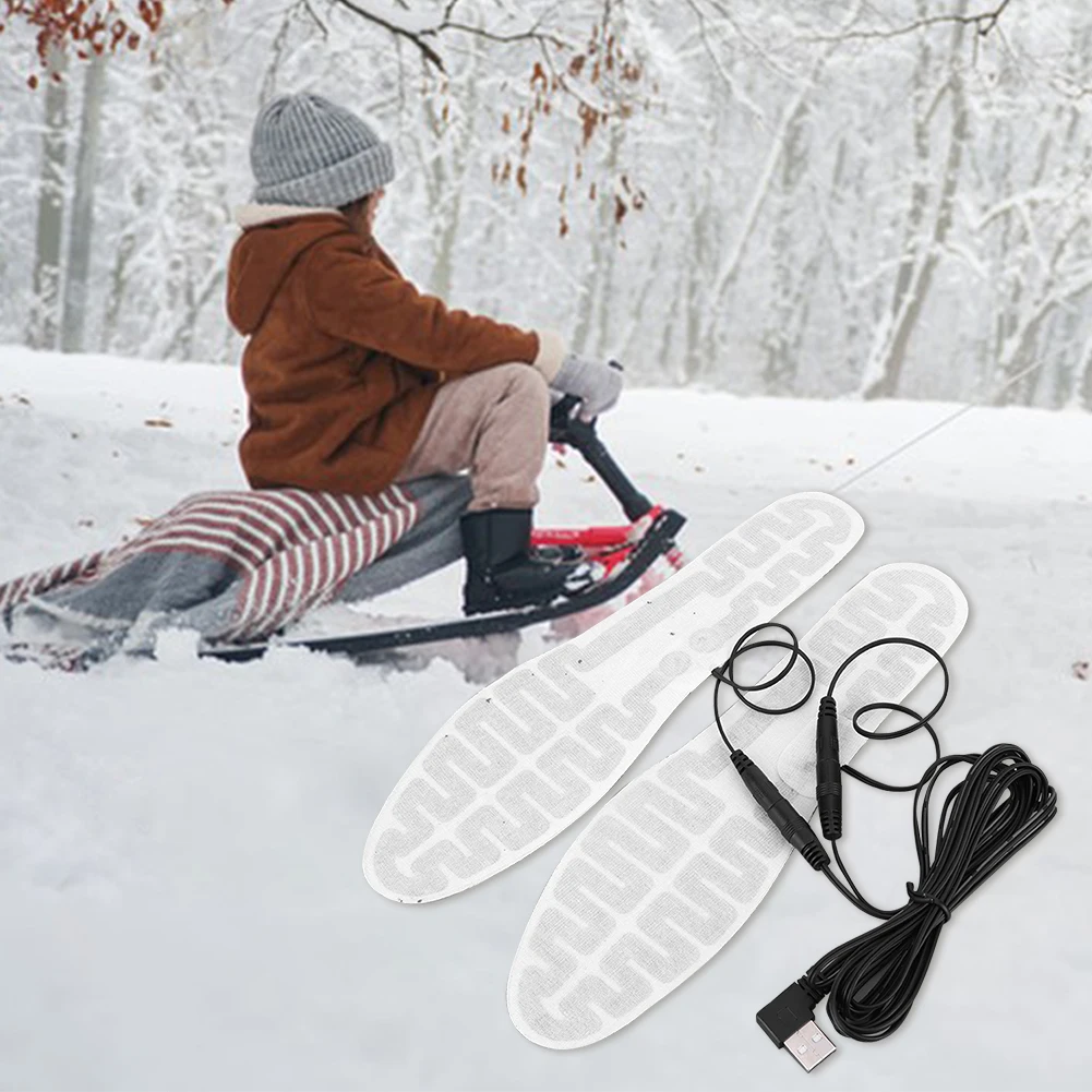 

USB Heated Shoe Insoles Foot Warmer Film Winter Warm Insoles Winter Outdoor Sports Heating Insole for Men and Women