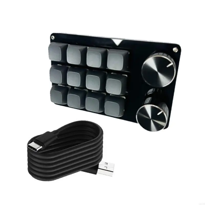 

G6DD Keyboards with Double Customizable Knobs,Mechanical Gaming Keypad for Complex Commands in Gaming Workstations