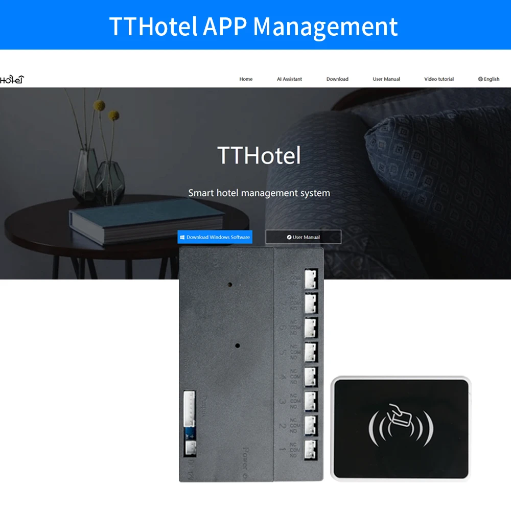 TTHotel Lift controller พร้อมซอฟต์แวร์เว็บ App Management ลิฟต์หลังคารถรีเลย์บอร์ด Cascade Interface Board สําหรับ 8 ชั้น