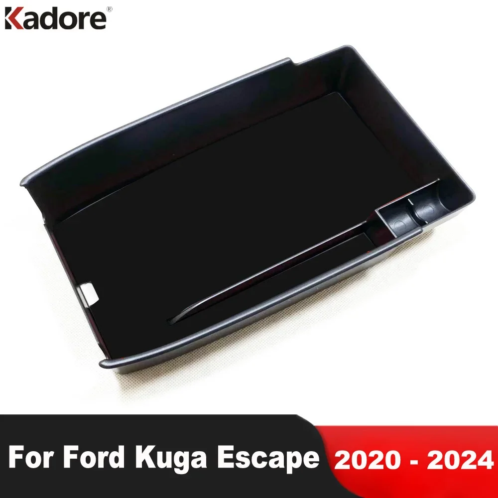 

Автомобильный центральный подлокотник, коробка для хранения для Ford Kuga Escape 2020-2023 2024, контейнер центральной консоли, органайзер для перчаток, лоток, аксессуары