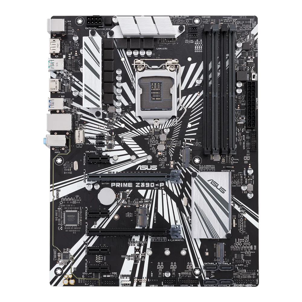 ASUS Prime Z390-P LGA1151 (Intel 8th and 9th Gen) ATX Motherboard for Cryptocurrency Mining(BTC) with Above 4G Decoding, 6xPCIe