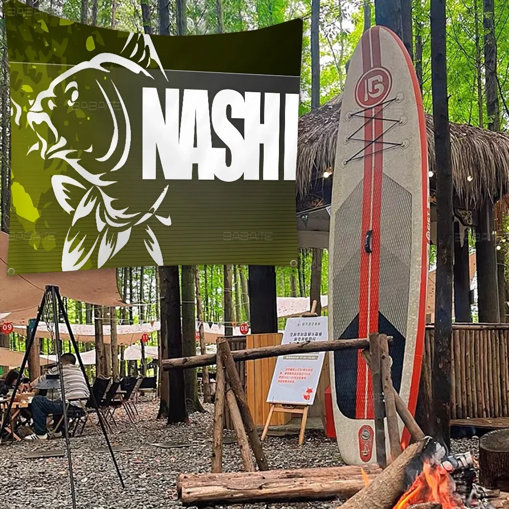 Nash Fishing Logo Flag Banner INS Style Outdoor Party Decoration Atmosphere Flag